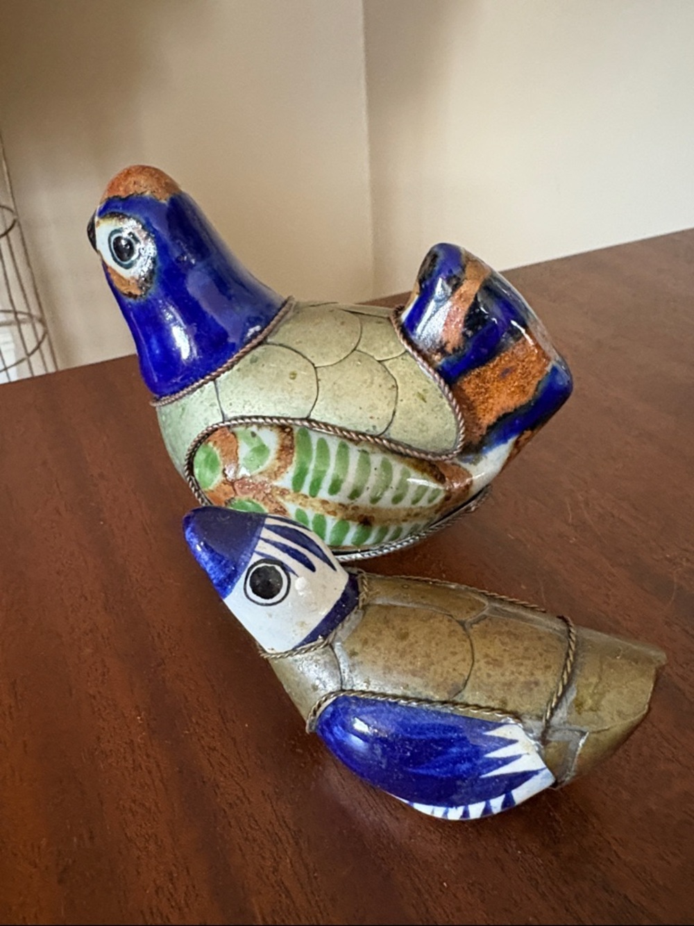 Tonala Pottery and Brass Chickens